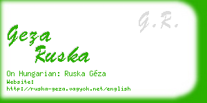 geza ruska business card