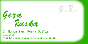 geza ruska business card